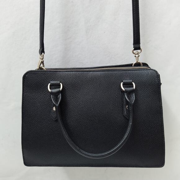 Kate Spade New York Mulberry Street Black Pebbled Leather Top Handle Satchel Bag - Picture 6 of 16